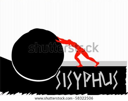 Greek Mythology Illustration Depicting Sisyphus - 58322506 : Shutterstock