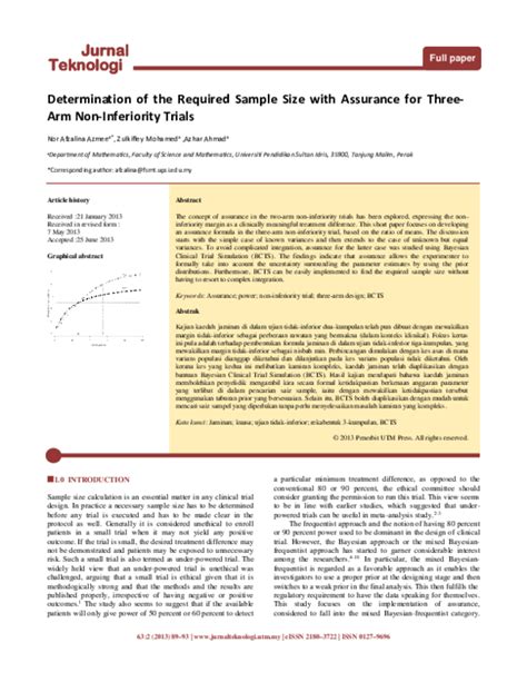 Pdf Determination Of The Required Sample Size With Assurance For