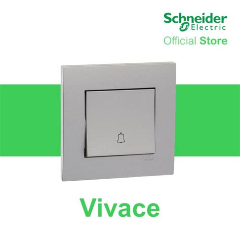 Schneider Electric Vivace 10a 1 Gang Bell Press Switch Aluminium Silver Shopee Malaysia