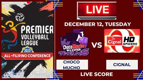 Choco Mucho Vs Cignal Live December Pvl Tuesday Game