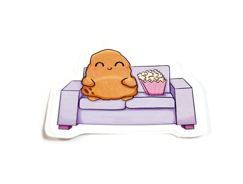 Couch Potato Sticker Cute Die Cut Potato Sticker Etsy