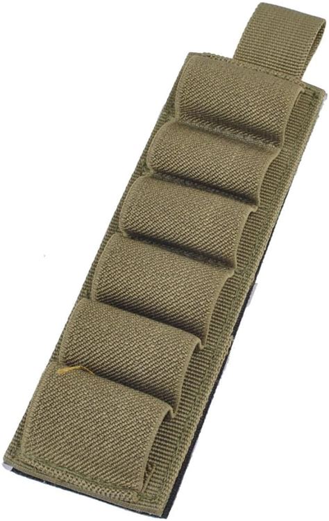 Tactical 6 Shotgun Shell Holder 12ga Ammo Nylon Carrier Velcro