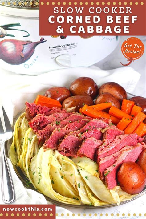 Slow Cooker Corned Beef and Cabbage • Now Cook This!