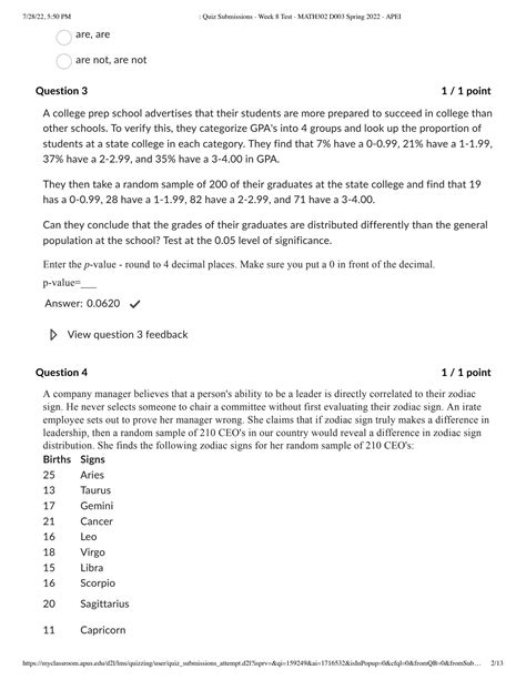 Solution Apus Math Wk Test Statistics Correct Studypool