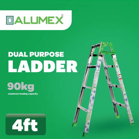 Dual Purpose Ladder STN 4ft Hardware Homeware Lifestyle