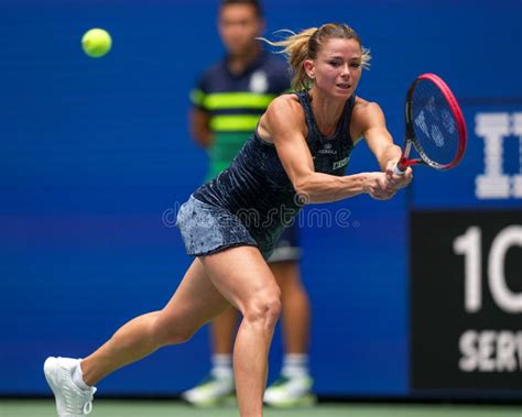 Camila Giorgi Of Italy In Action During Her First Round Match Against