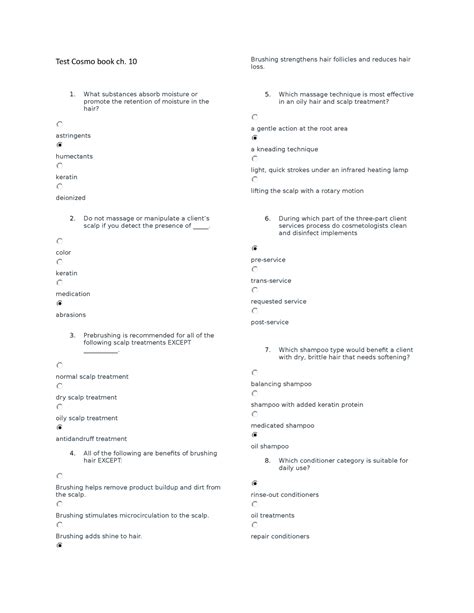 Cosmo Ch 10 Test Review Test Cosmo Book Ch 10 What Substances