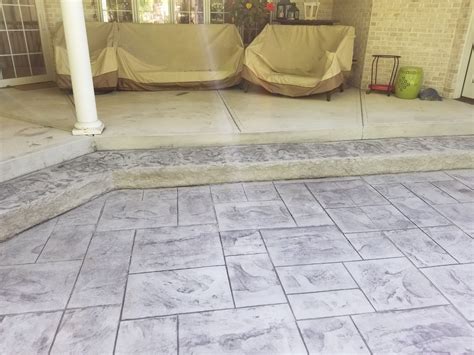 Majestic Ashlar Pewter And Storm Gray Concrete Patio By Indy