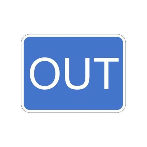 Out Sign - Safety Signs from PARRS UK