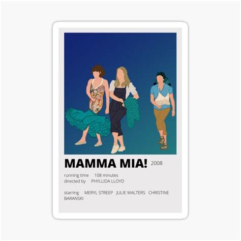 Mamma Mia Minimalist Sticker Sticker For Sale By Bella Correa Redbubble