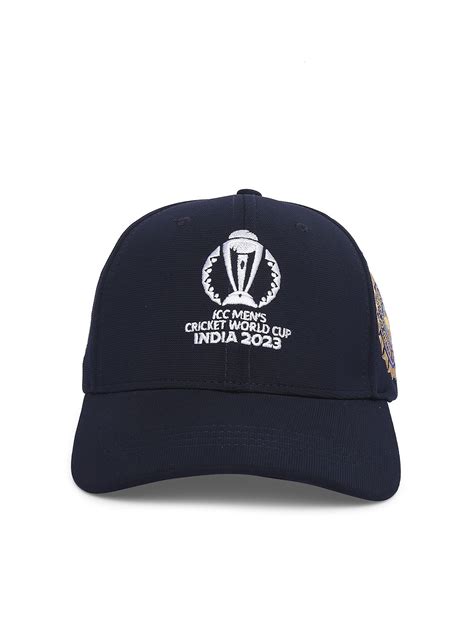 Buy Official Icc Cwc Men Navy Blue Embroidered Team India Cricket