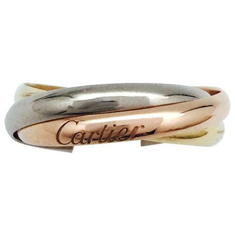 Love Cartier Ring Trinity 3 Gold Kleines Modell Weißgold Gelbes