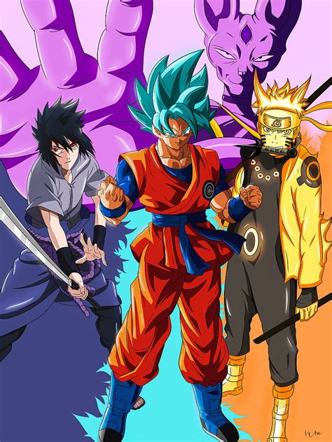 4K Descarga gratis | Goku x naruto, beerus, dragon ball z, rinnegan ...