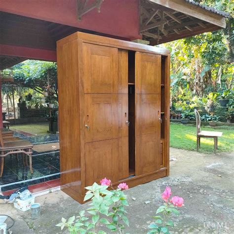 Lemari Pakaian Kayu Jati 3 Pintu Leo Mebel Jepara Lemari Pakaian Kac