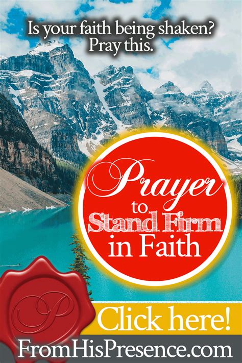 Prayer To Stand Firm In Faith If Your Faith Is Being Shaken