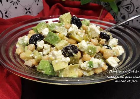 Salade de pois chiches avocat et fêta de Clarisse en Cuisine Cookpad