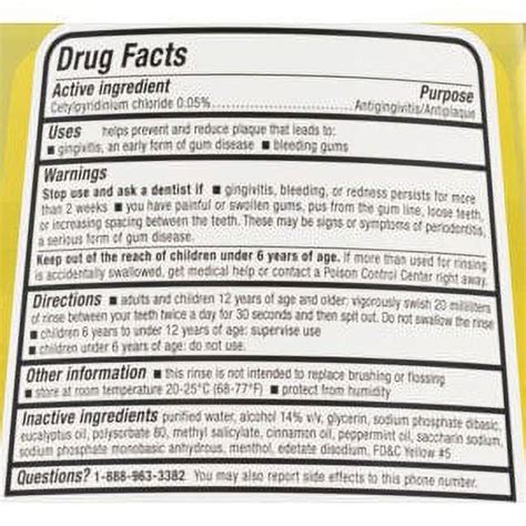 Cepacol Antibacterial Mouthwash Oral Care Breath Freshener Plaque
