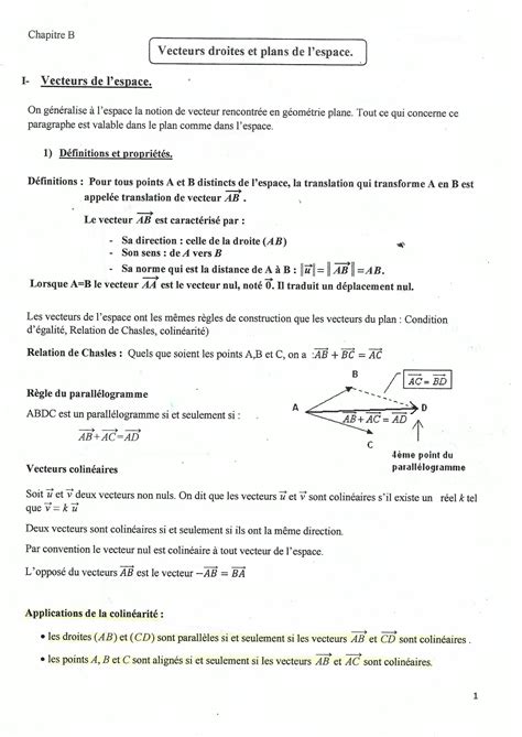 Solution Vecteurs Droites Et Plans De L Espace Studypool