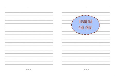 6x9 Lined Paper Instant Download 12x18 Journal Pages Etsy