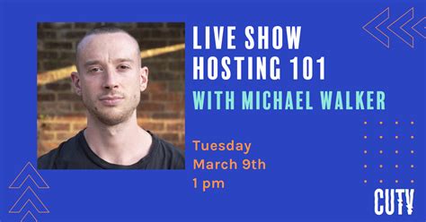 Live Show Hosting 101 With Michael Walker Cutv Montreal