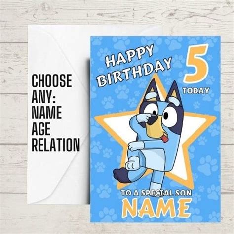 Bluey Happy Birthday Cards