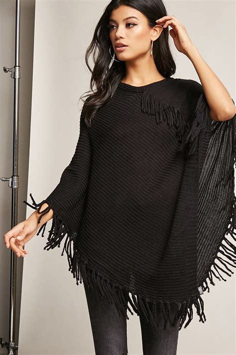 Product Name Fringe Sweater Knit Poncho Category Sweater Price