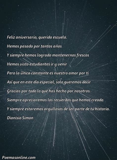 Poemas Para El Aniversario De Mi Colegio Cortos Imagui