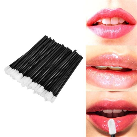 Disposable Lipbrush Lip Gloss Brush Wands Hollow Lipstick Gloss Applicators Cosmetic Make Up