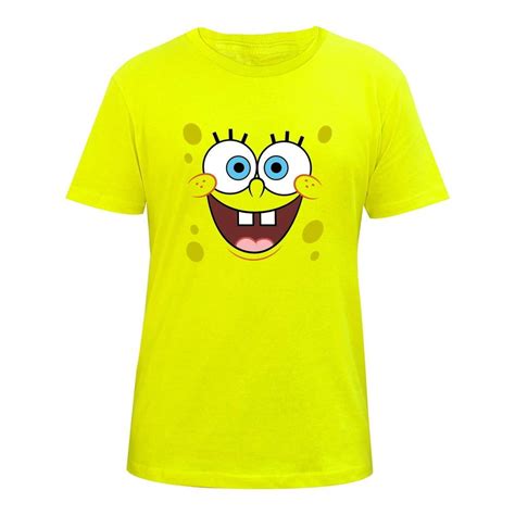 Playera Bob Esponja Para Hombre De Algod N Manga Corta Dise O Cara