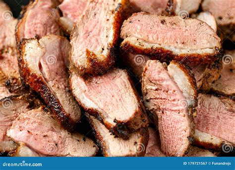 Grilled Slice Duck Breast Meat Close Up Stock Image Image Of Cuisine