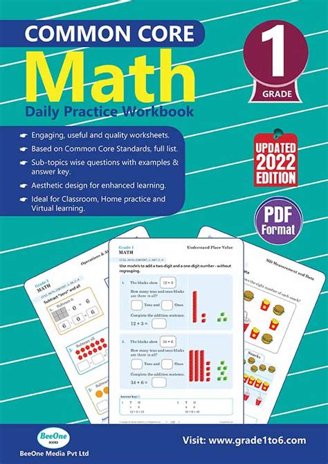 1st Grade Common Core Math Workbook Beeone Books Worksheets Library