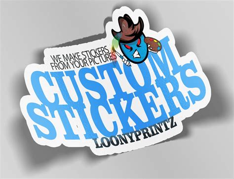 Custom Stickers Bulk Set Logo Decals Printed On Waterproof Etsy