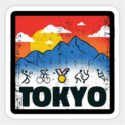 Tokyo Olympics Stick Figures a Mountain Background with Stick Figures ...