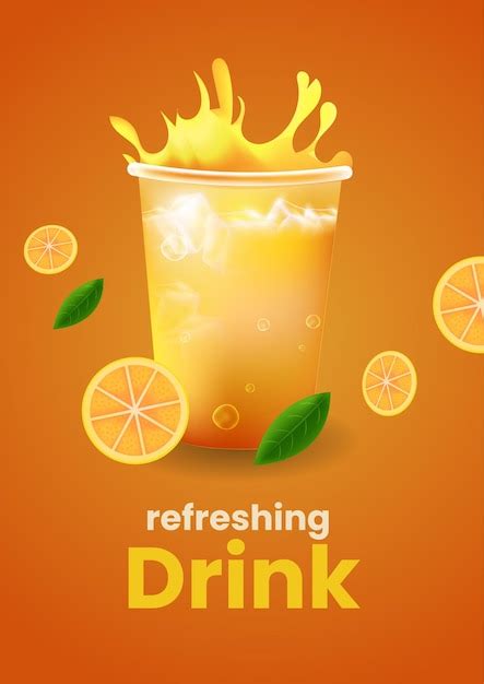 Premium Vector Lemon Drink Vector Illustration