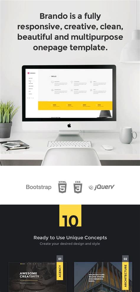 Brando Creative And Responsive Onepage Template
