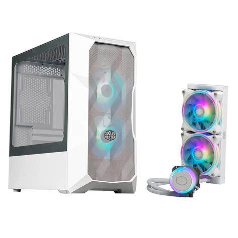 Cooler Master Masterbox Td300 Mesh White Masterliquid Ml240 Illusion White Edition Pc Cases