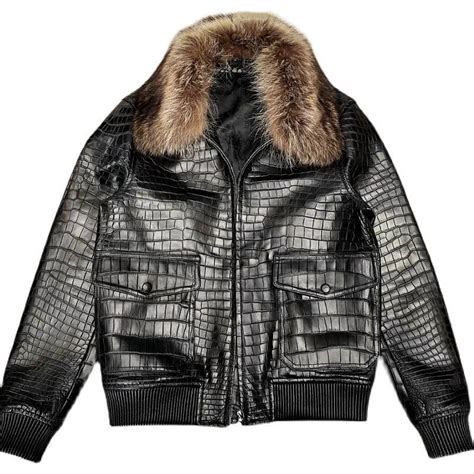 Exotic Alligator Skin Jacket For Men Luxury Jacket