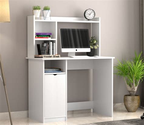 Buy Bracia Engineered Wood Study Table Frosty White Finish Online In