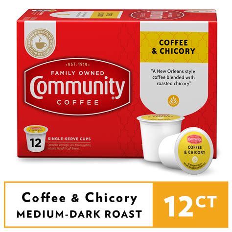 Community Coffee Coffee And Chicory Pods For Keurig K Cups 12 Count