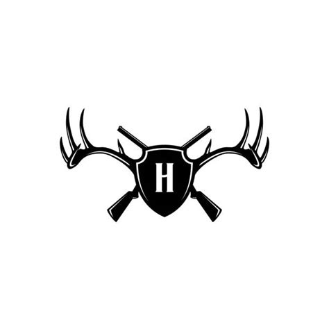 170 Illustration Of Deer Head And Shotguns Stock Illustrations