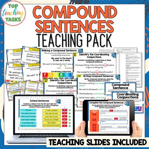 Compound Sentences Print And Digital Teaching Pack Sentence Structure