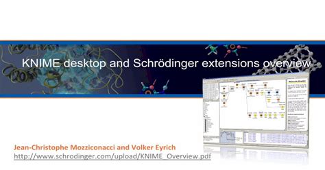 Pdf Knime Desktop And Schrödinger Extensions Overview Desktop And