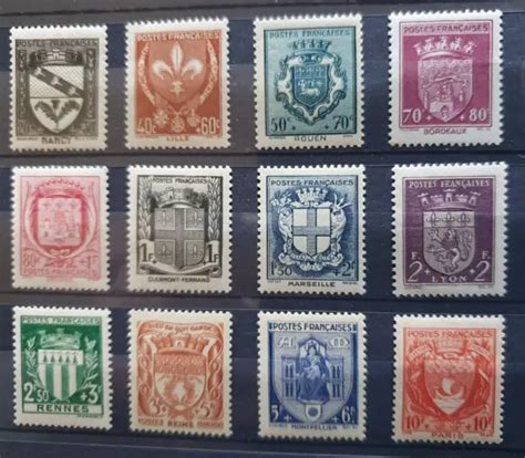 FRANCE TIMBRES NEUFS série armoiries des villes I 1941 EUR 8 00