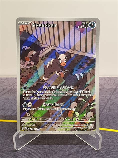 Houndour 204197 Illustration Rare Full Art Köp På Tradera