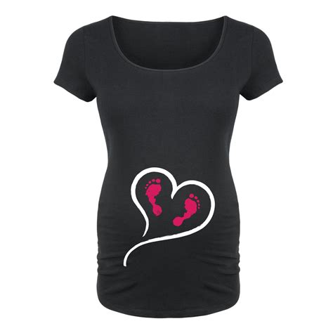 Bloom Maternity Heart Footprints Valentine Love Maternity Scoop