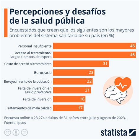 Gráfico Percepciones y desafíos de la salud pública Statista