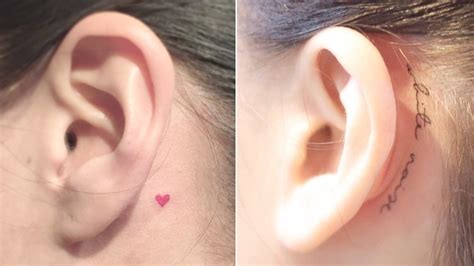 10 Pretty And Dainty Behind The Ears Tattoo Designs Previewph