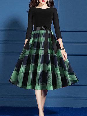 Pin By Isabela Castro On Requintes Vestido Plaid Skater Dress