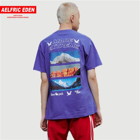 Aelfric Eden Hip Hop Japanese Style T Shirt Men 2019 Spring Summer