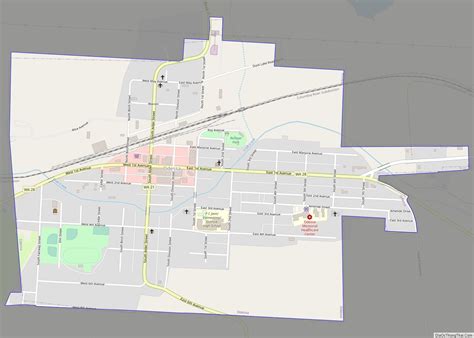 Map Of Odessa Town Washington